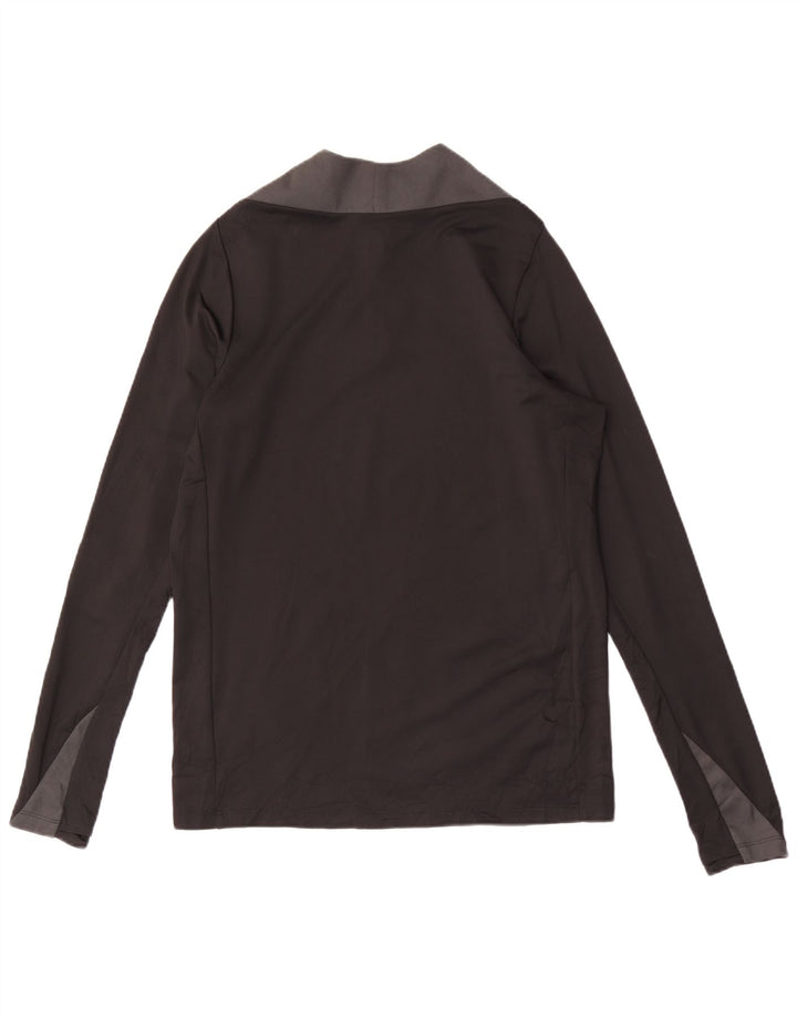NIKE Herre Dri Fit Pullover med lynlås-hals Træningsdragt Top Medium Sort Colourblock