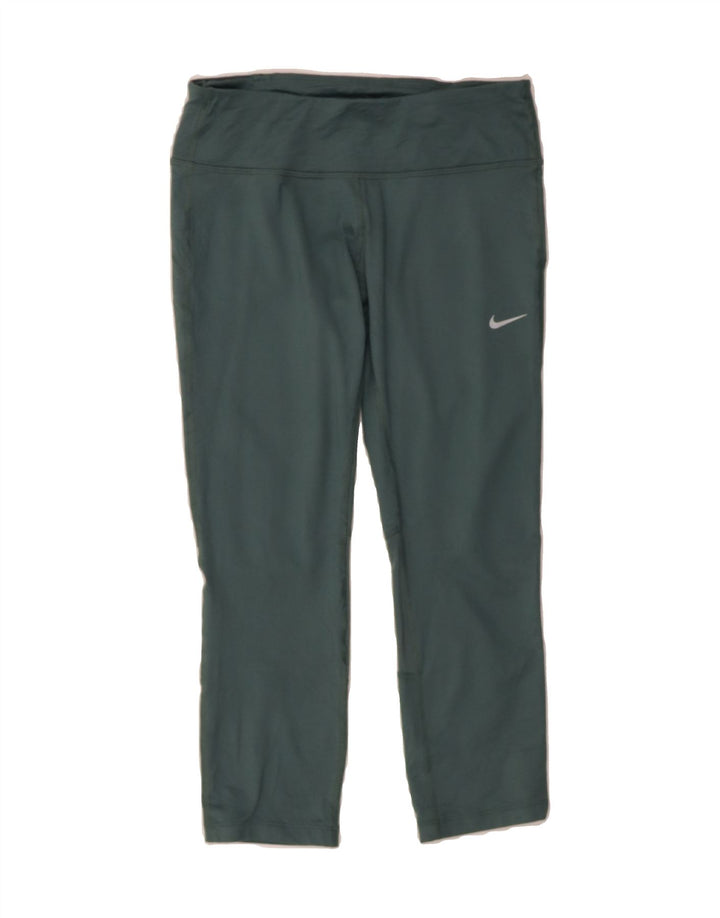 NIKE Womens Dri Fit Tracksuit Trousers UK 10 Small  Green Polyester Vintage Nike and Second-Hand Nike from Messina Hembry 
