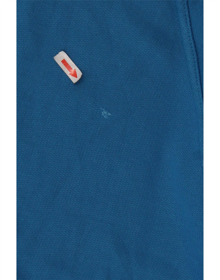 Vintage Herre Grafisk Sweatshirt Jumper Medium Blå Bomuld Retro