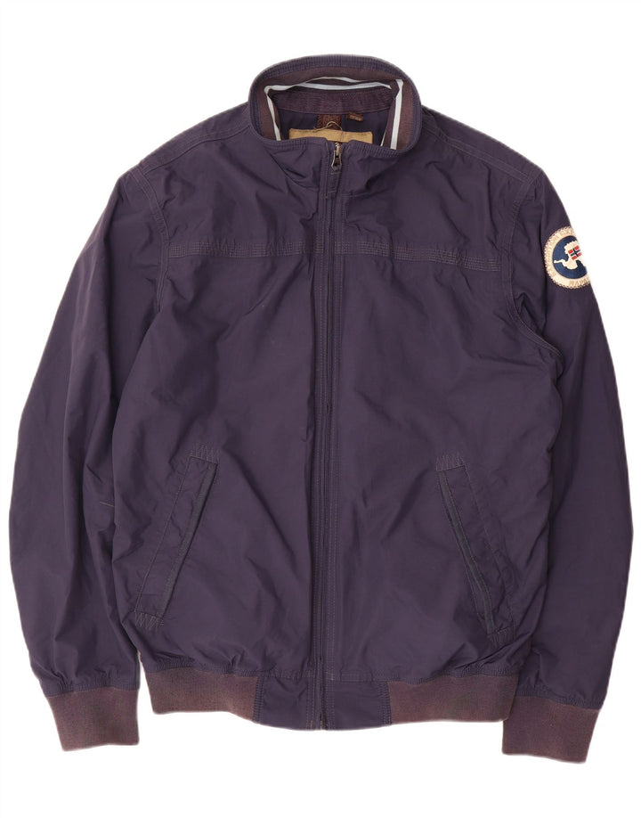 Napapijri Herre Bomber Jacket UK 42 XL Navy Blue Polyamide