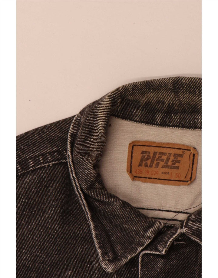 Rifle Herre Denim Gilet IT 50 Stor Grå Bomuld