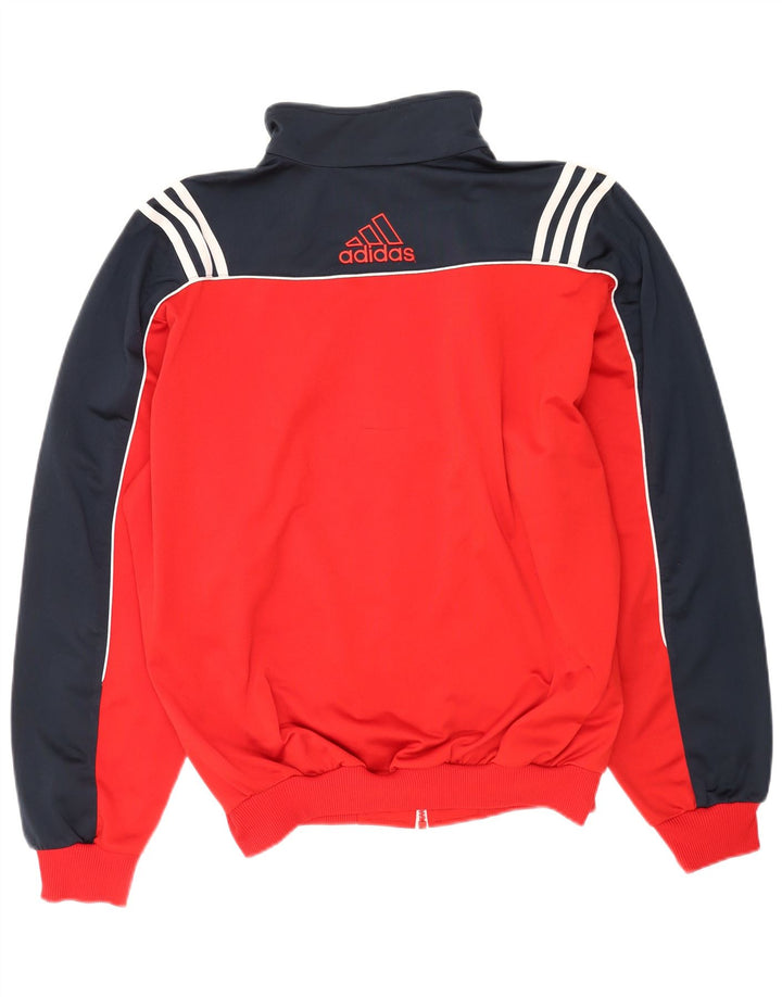 Adidas Træningsdragt til mænd Top jakke UK 44/46 Large Red Colourblock Polyester