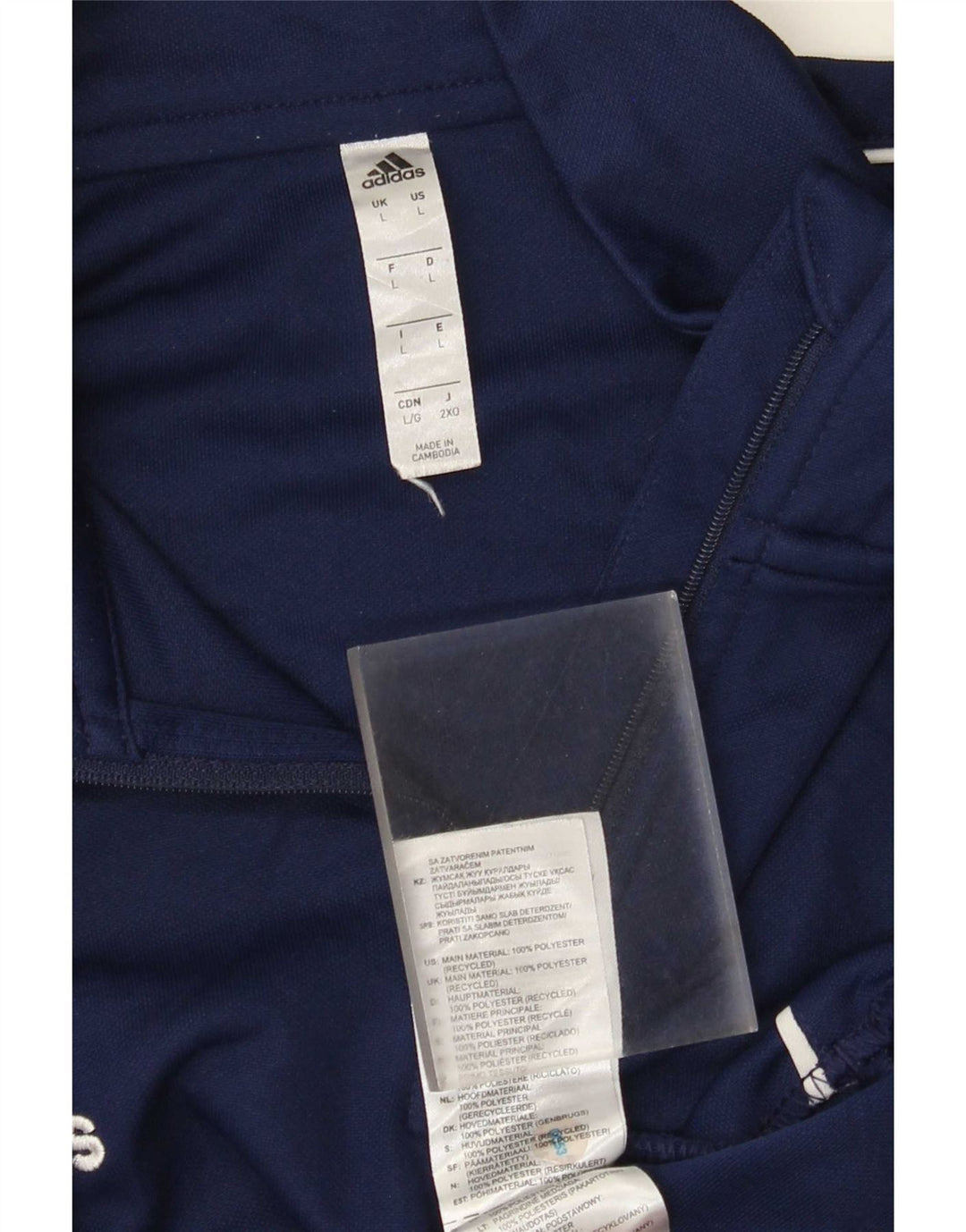 Adidas Herre Aeroready Zip Neck Pullover Træningsdragt Top Large Navy Blue
