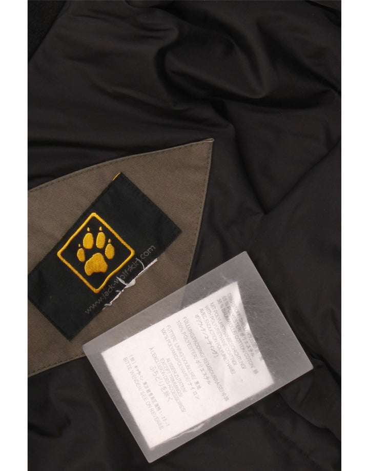 Jack Wolfskin Herre Hooded Windbreaker Jacket UK 40 Large Brown Polyester