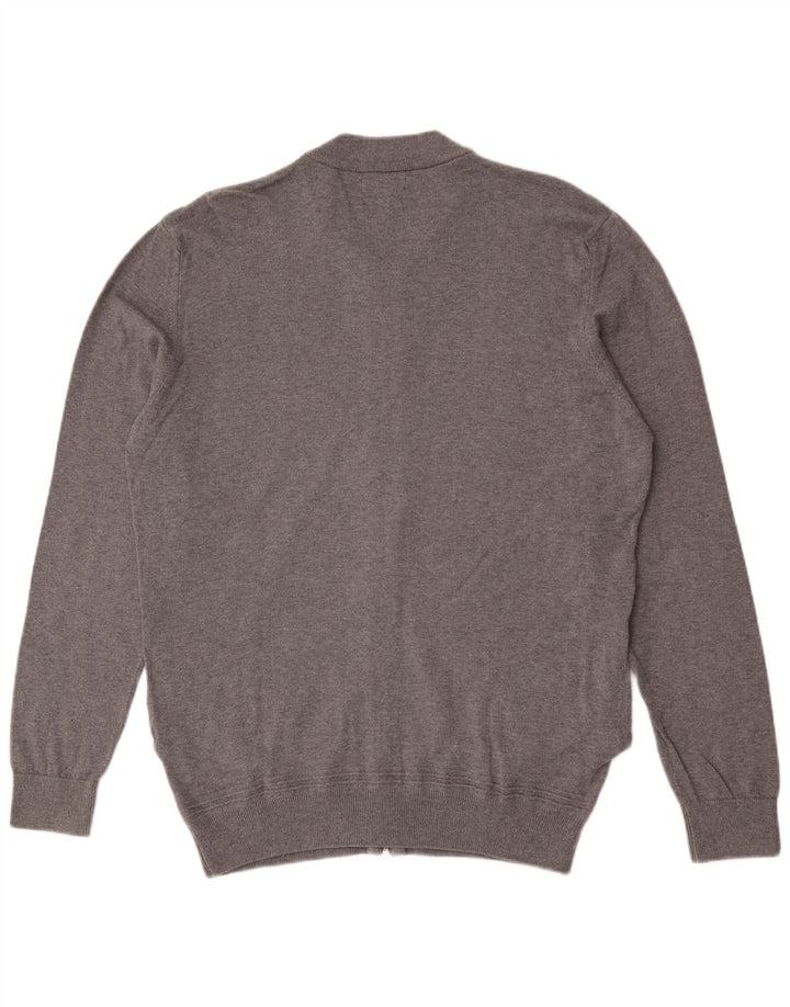 Zara Herre Cardigan Sweater XL Grå Bomuld