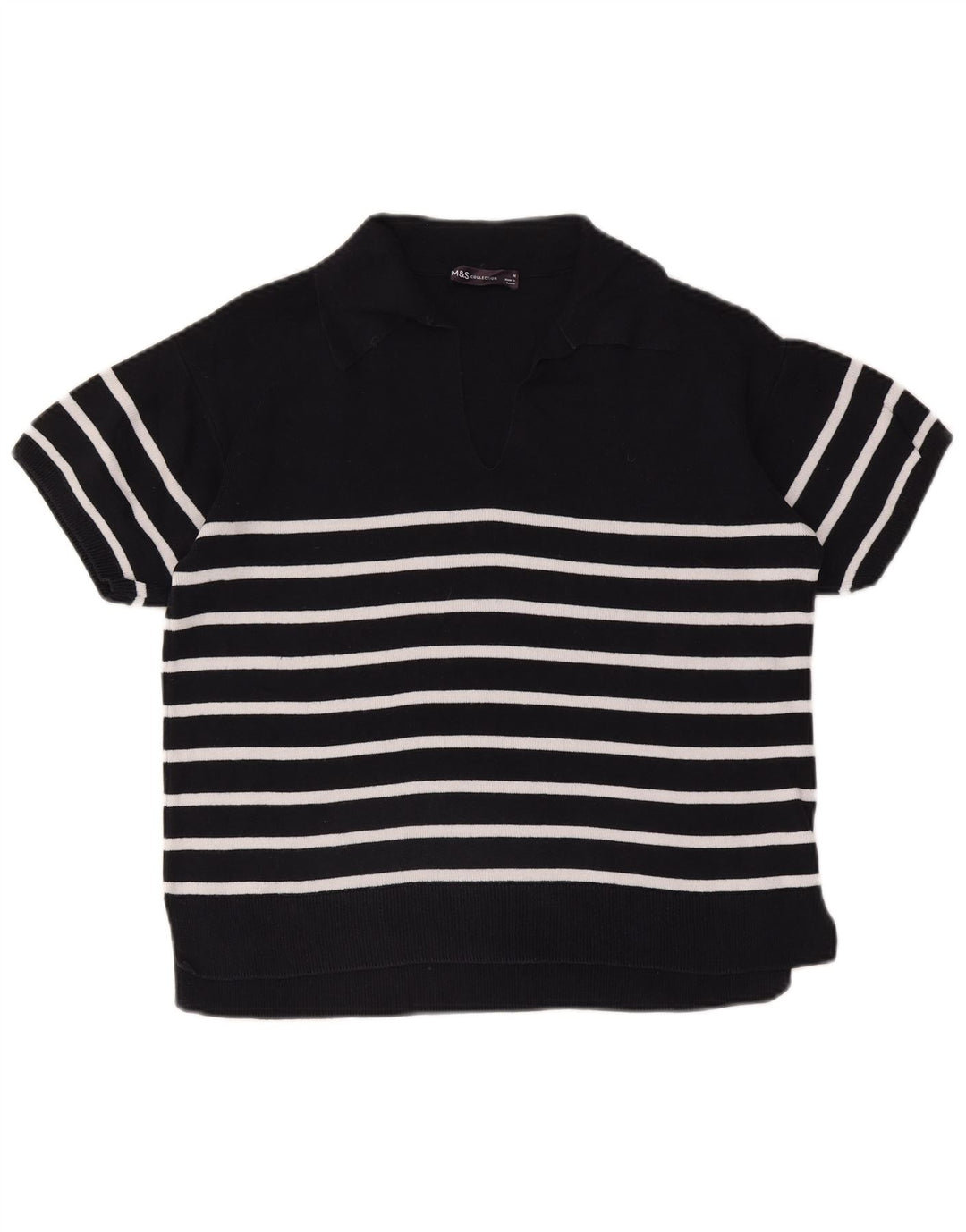 Marks & Spencer Dame Polo Neck Jumper Sweater UK 14 Medium Navy Blue