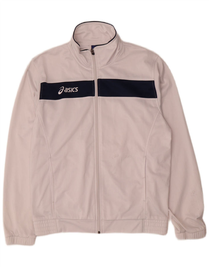 Asics Træningsdragt til mænd Topjakke Medium White Colourblock Polyester