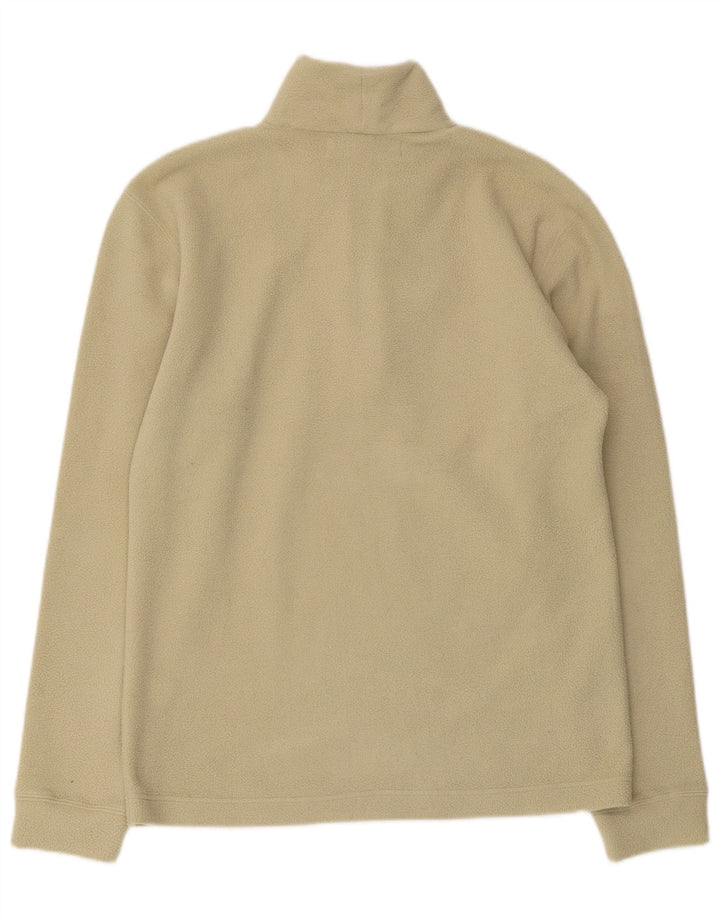 Vintage dame fleecetrøje med lynlåshals mellemgrøn