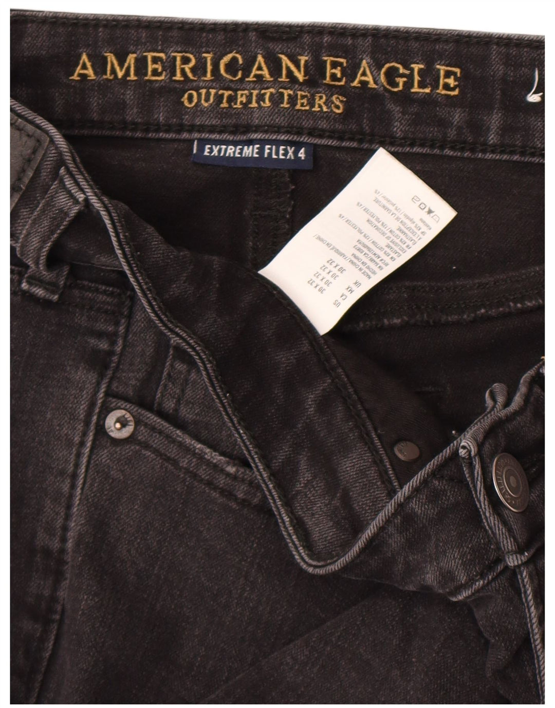 American Eagle Herre Extreme Flex Skinny Jeans W30 L32 Grå Bomuld