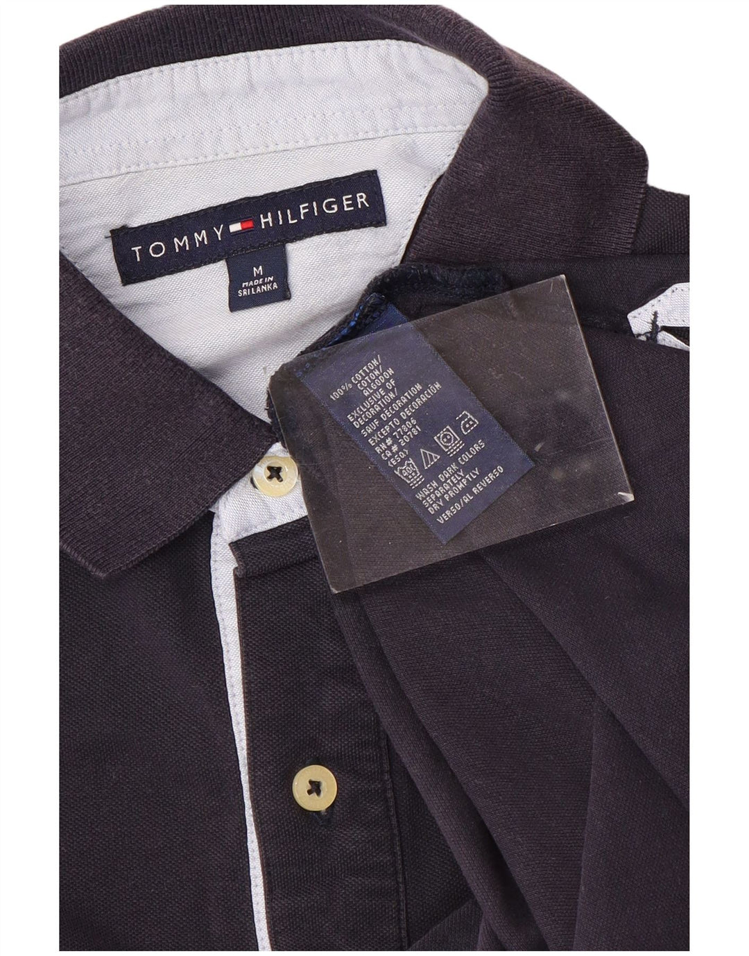 Tommy Hilfiger herre poloshirt Medium marineblå bomuld