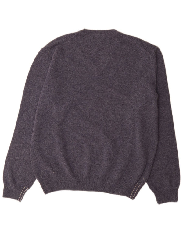 Marlboro Classics Herre V-hals sweater mellemblå uld
