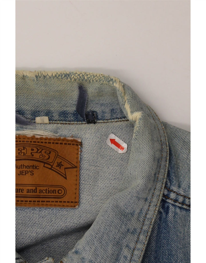 JEP'S Dame Oversized denimjakke UK 10 Small Blue Cotton