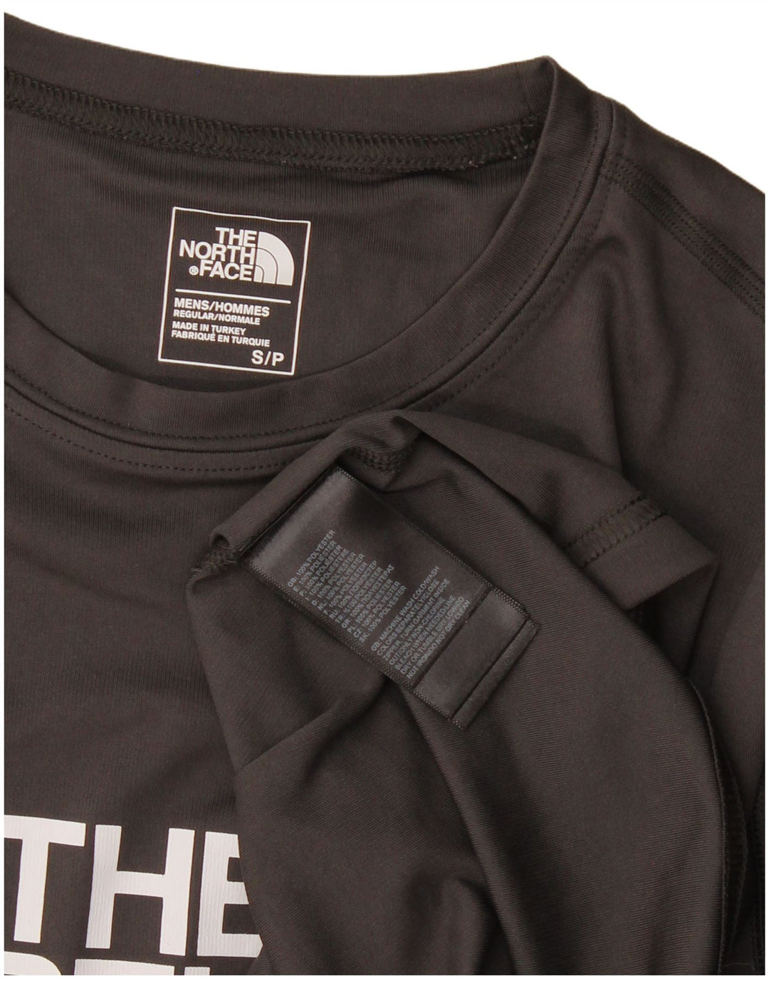 The North Face Herre grafisk T-shirt Top Lille sort polyester