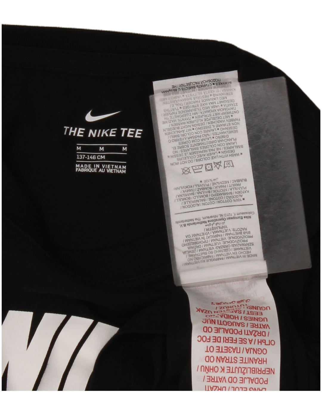 NIKE Piger Crop Grafisk Top Langærmet 10-11 år Medium Sort Bomuld