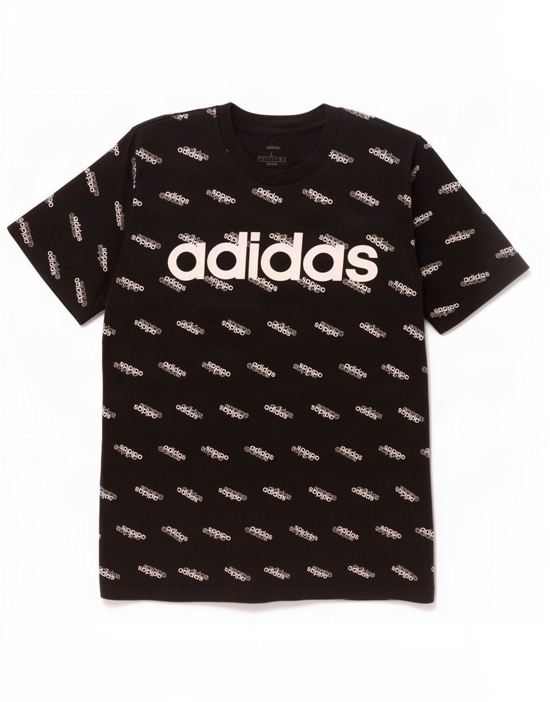 Adidas Grafisk T-shirt top til mænd, stor sort bomuld