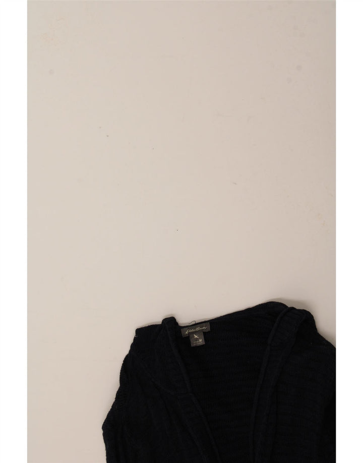EDDIE BAUER Womens Hooded Open Cardigan Sweater UK 14 Medium Navy Blue Vintage Eddie Bauer and Second-Hand Eddie Bauer from Messina Hembry 