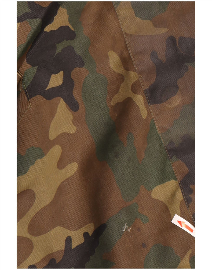 Vintage Herre Military Jacket UK 42 XL Khaki Camouflage Polyester