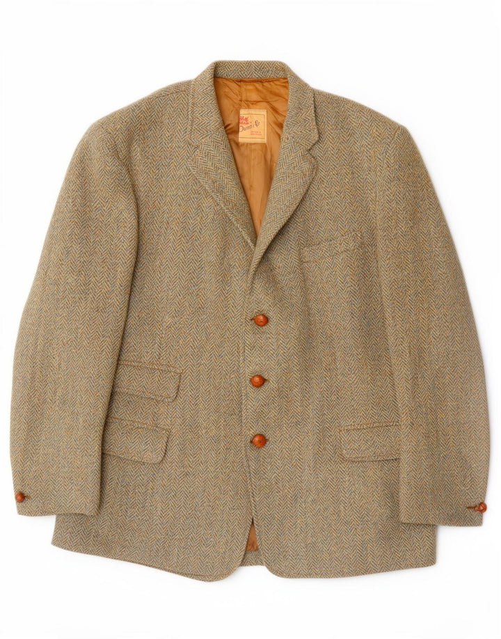 Dunn &Co Herre Harris Tweed UK 40 Large Brown Sildebensuld Klassisk