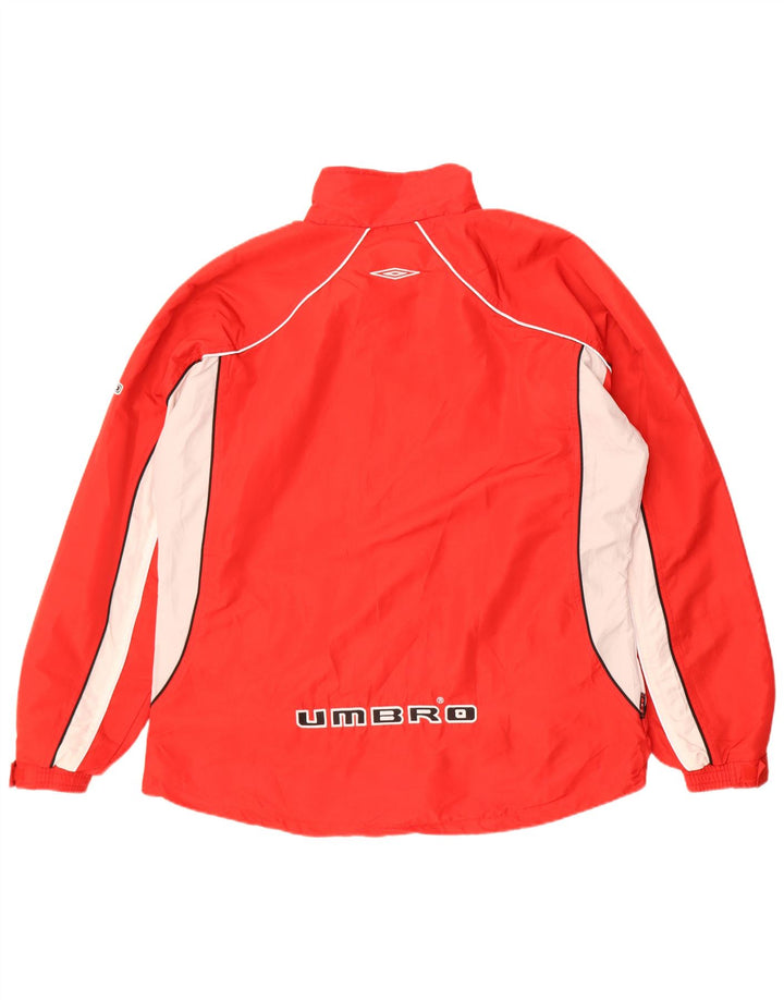 Umbro Herre grafisk træningsdragt Topjakke XL Rød Colourblock Polyester