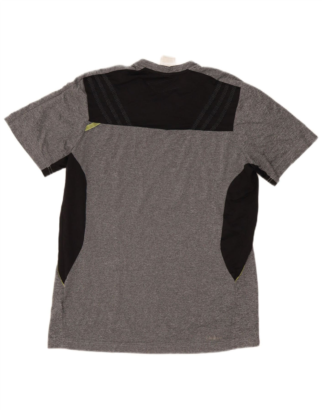 ADIDAS Herre Climacool T-Shirt Top Medium Grey Colourblock Polyester