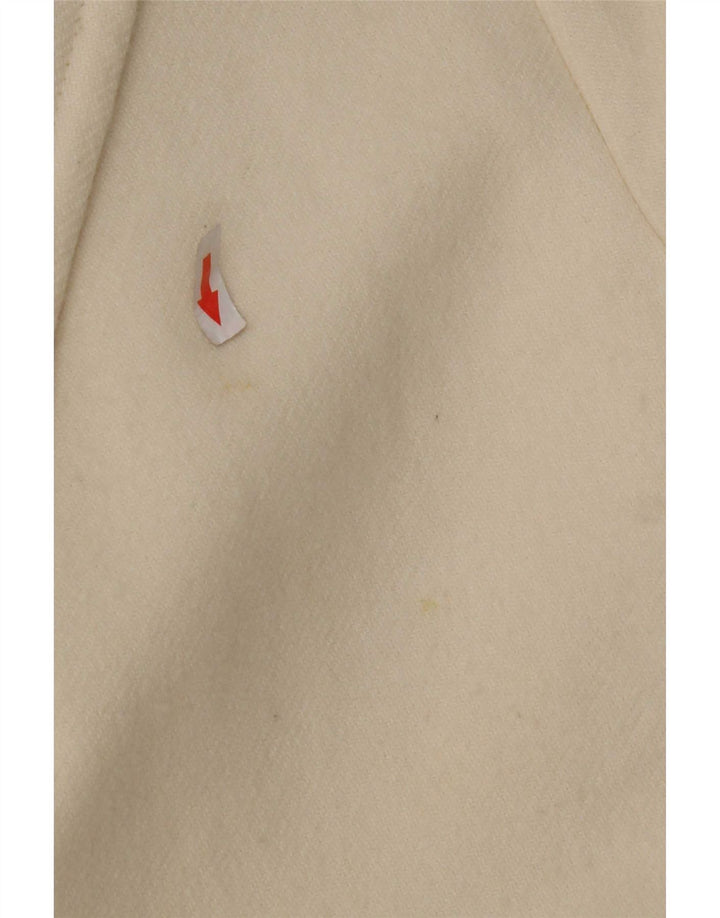 Zara Dame Overfrakke UK 16 Large White Polyester