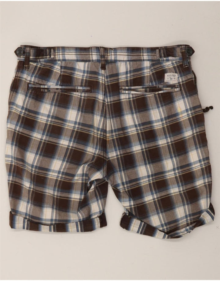 WOOLRICH Mens Casual Shorts W33 Medium  Brown Check Vintage Woolrich and Second-Hand Woolrich from Messina Hembry 