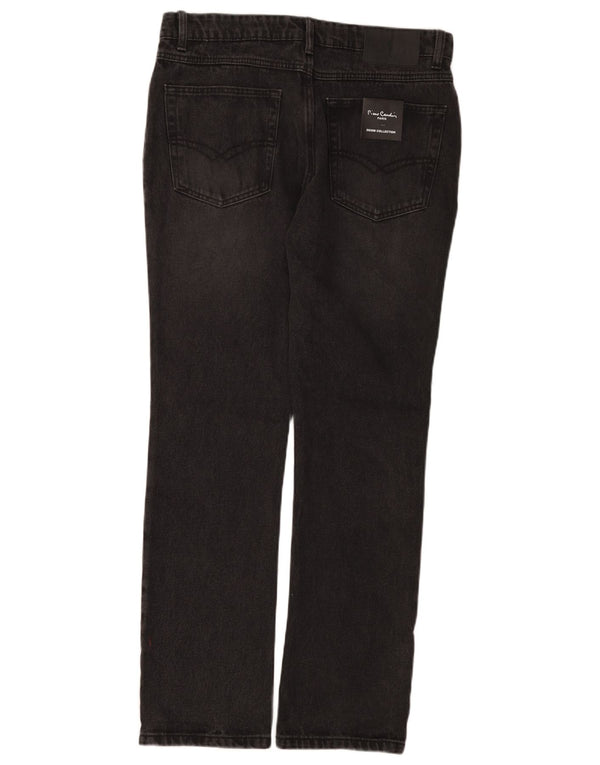 Pierre Cardin Herre Regular Fit Straight Jeans W34 L31 Sort Bomuld