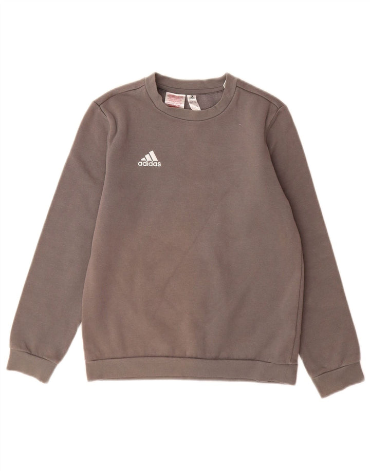 Adidas Boys Sweatshirt Jumper 9-10 år Grå Bomuld