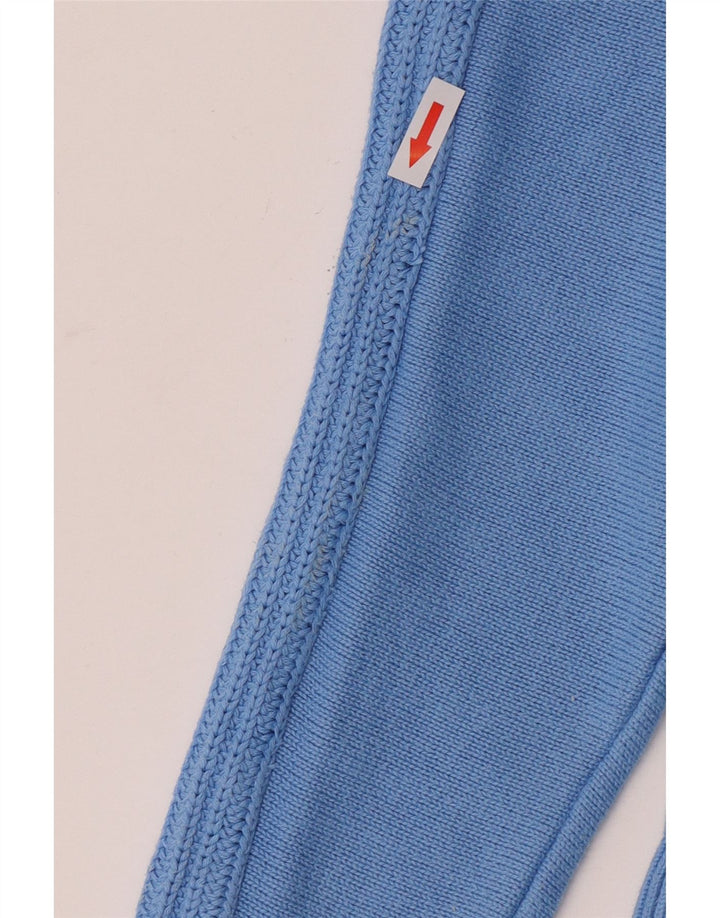 Tommy Hilfiger Dame Oversized Zip Neck Jumper Sweater UK 10 Small Blue