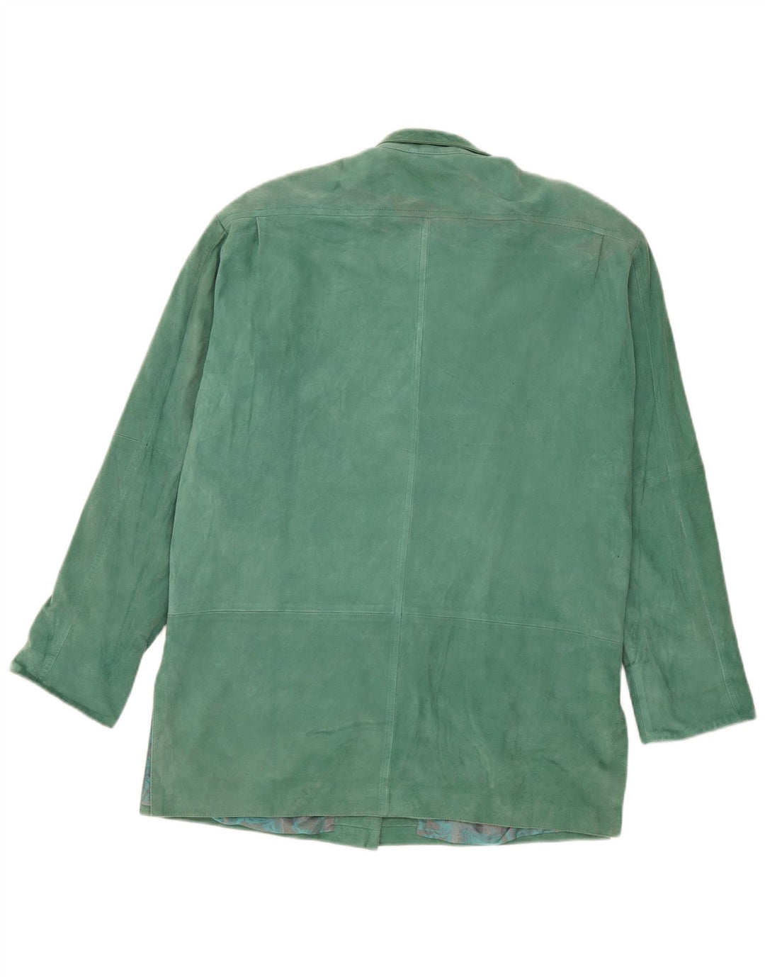 Vintage ruskindsfrakke til kvinder UK 18 XL grønt læder