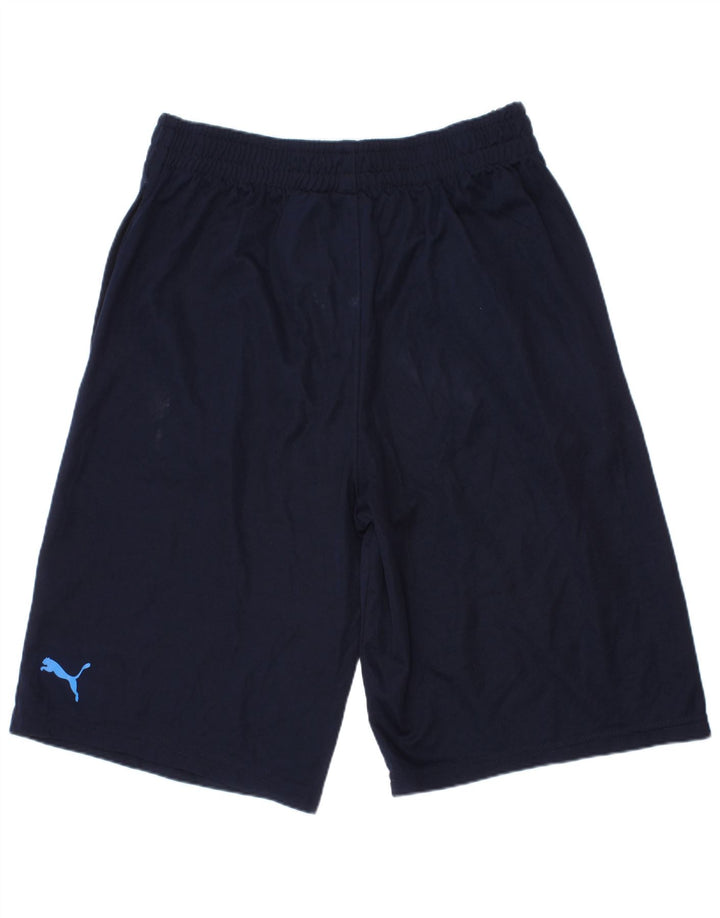 Puma drenge grafiske sportsshorts 13-14 år store marineblå polyester