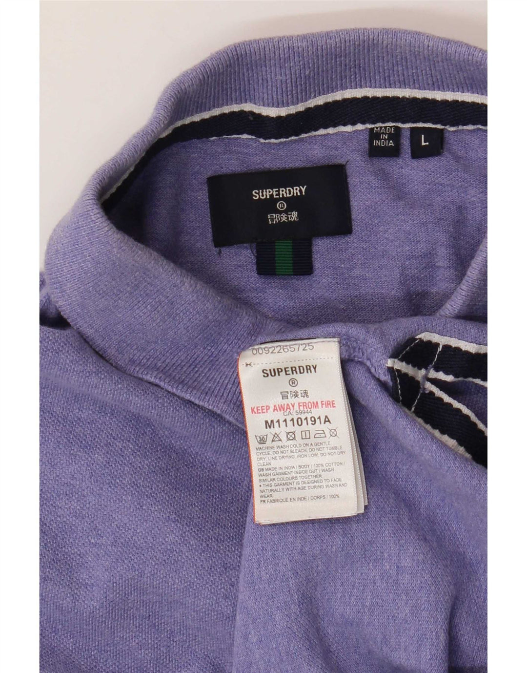 Superdry herre poloshirt Stor lilla bomuld