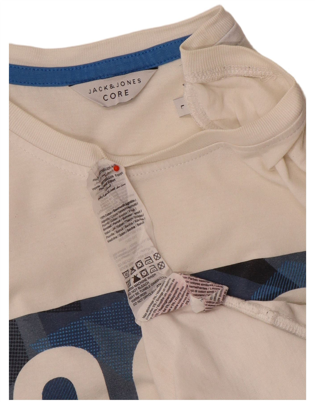 Jack & Jones Herre grafisk T-shirt Top Stor hvid bomuld