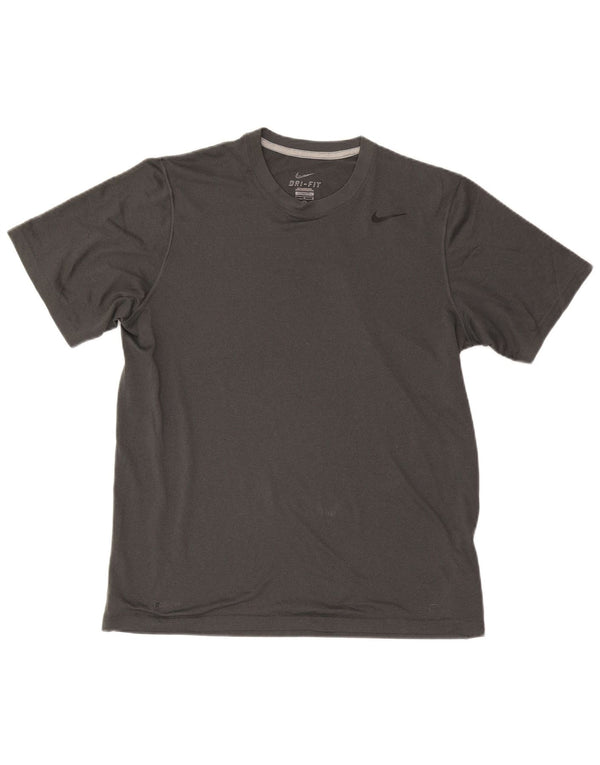 Nike Herre Dri Fit T-Shirt Top Stor Grå Polyester