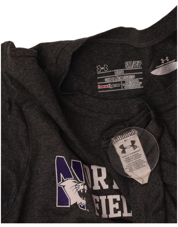 Under Armour Dame Grafisk T-Shirt Top UK 10 Lille Grå