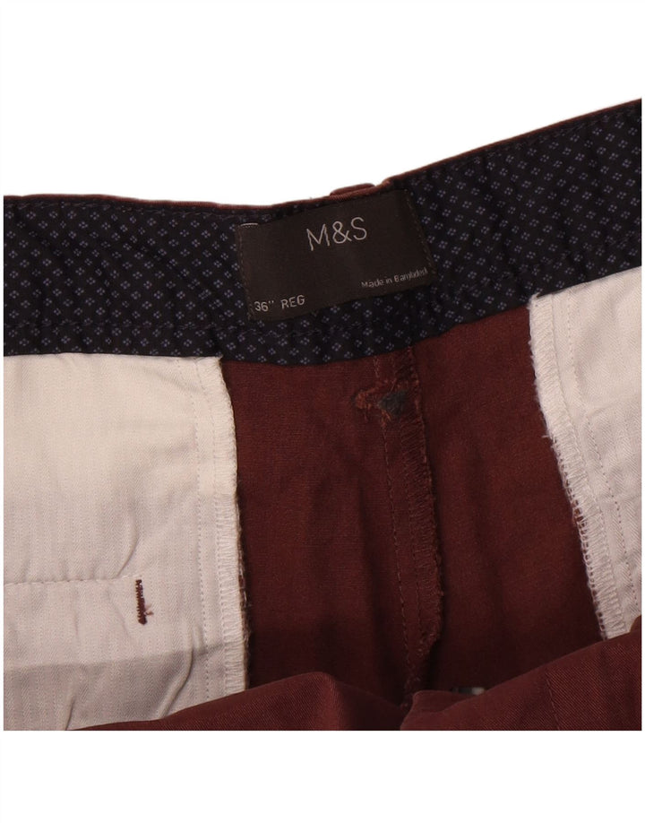 Marks & Spencer Chino Shorts til mænd W36 Stor brun bomuld