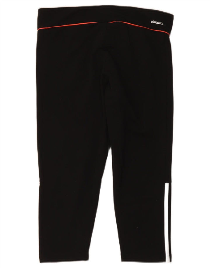 Adidas Dame Climalite Capri Leggings UK 12/14 Medium Black Polyester