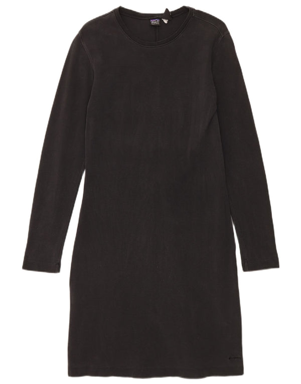 Patagonia Dame Langærmet Regular T-Shirt Dress UK 12 Medium Black