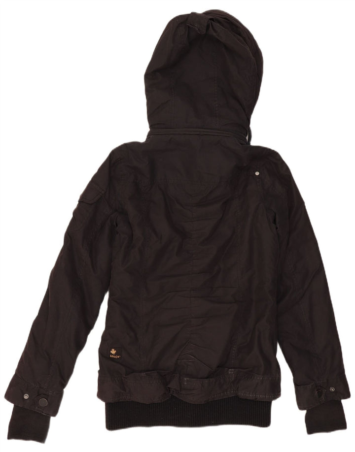 KHUJO Herre Hooded Utility Jacket UK 38 Medium Black Polyester