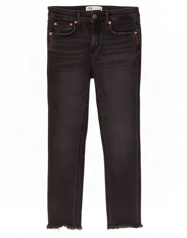 Zara Dame Slim Jeans EU 36 XS W26 L24 Sort