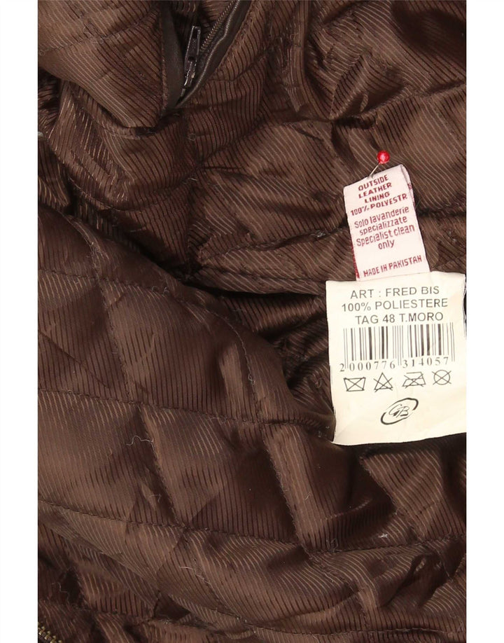 On Spirit Herre Læderjakke IT 48 Medium Brun