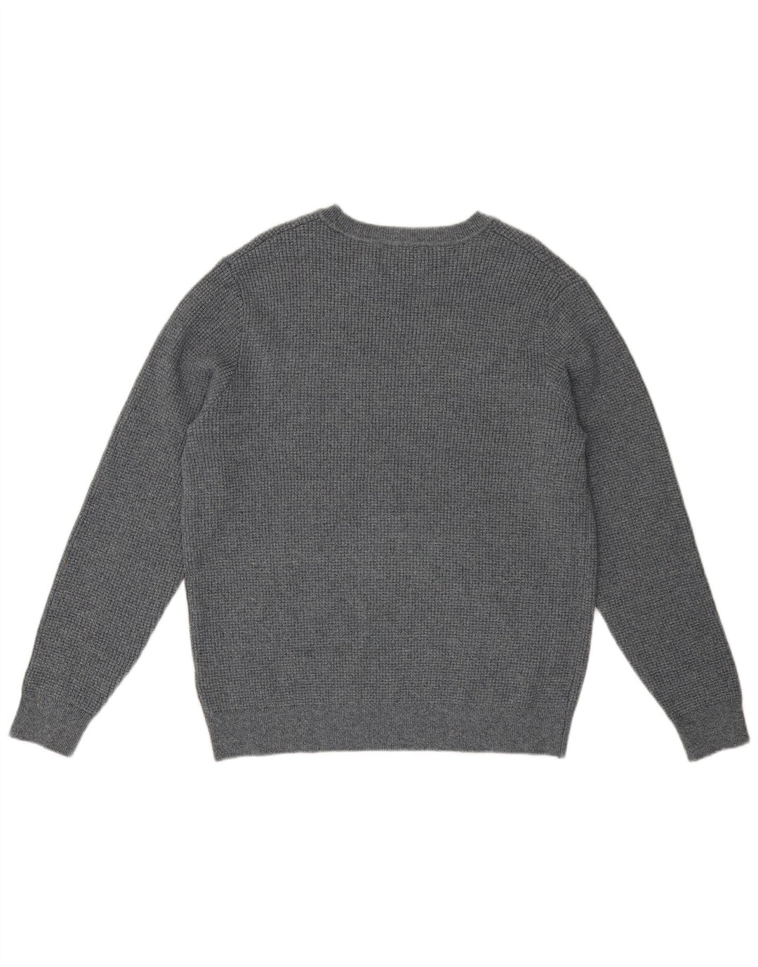 Marks & Spencer Herre Boat Neck Jumper Sweater Stor Grå Flecked Bomuld
