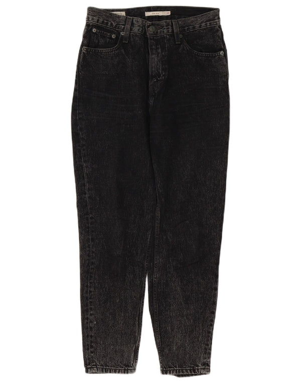 Levi's Dame Mom Tapered Jeans W26 L26 Sort Bomuld