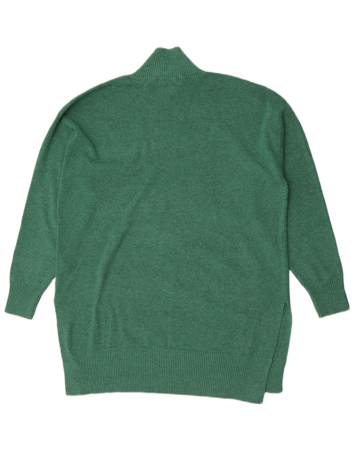 Marks & Spencer Dame Turtle Neck Jumper Sweater UK 14 Medium Green