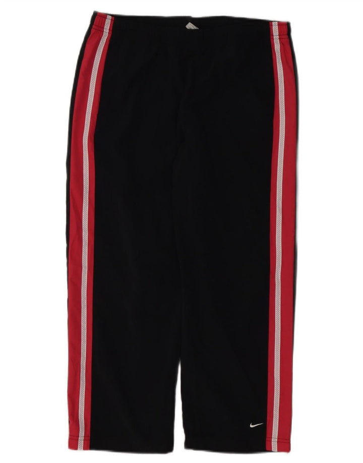 NIKE træningsdragtsbukser til kvinder US 8/10 Medium Black Colourblock Polyester