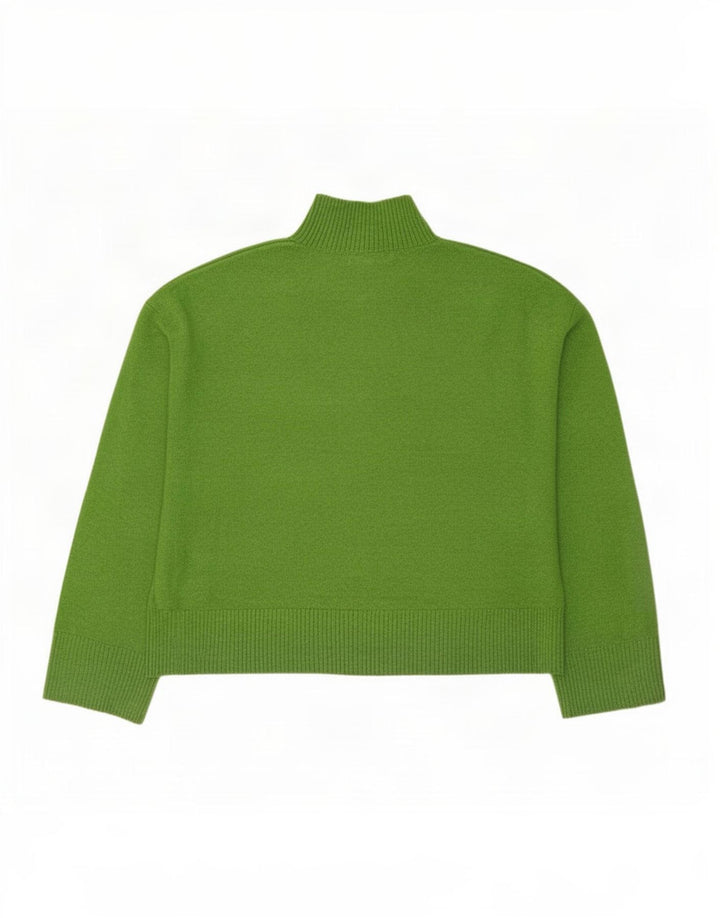 Marks & Spencer Dame Turtle Neck Jumper Sweater UK 14 Medium Green
