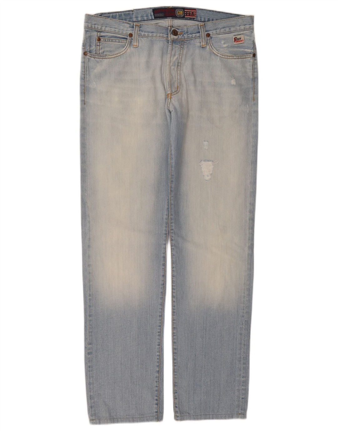 ROY ROGERS Mens Distressed Straight Jeans W32 L30 Blue
