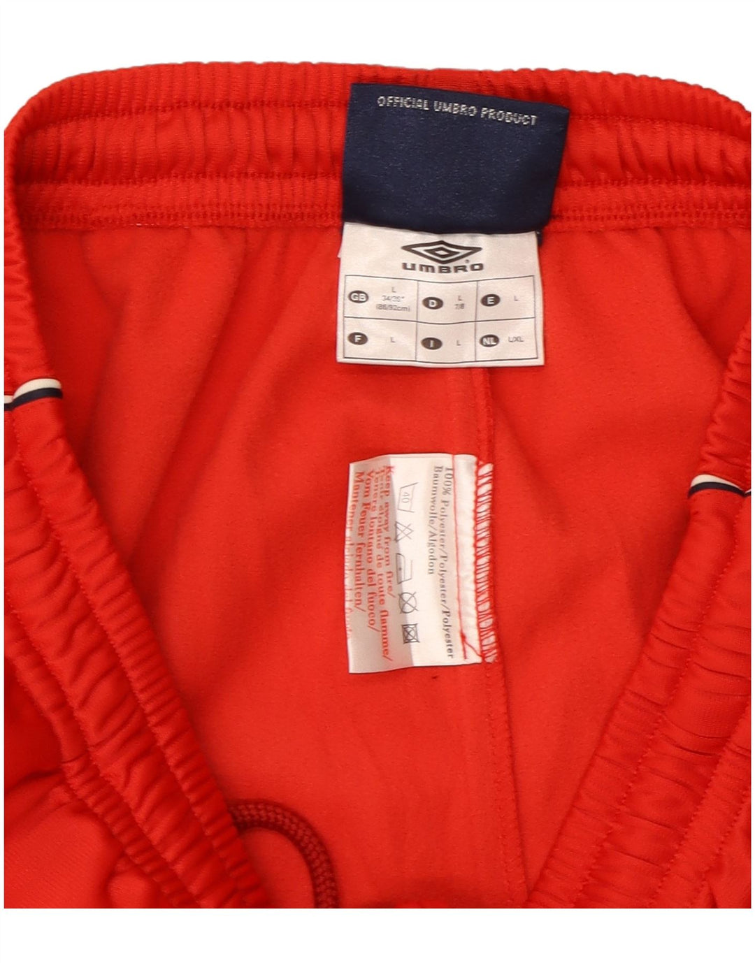 Umbro Womens træningsdragt Bukser UK 14 Large Red Colourblock Polyester