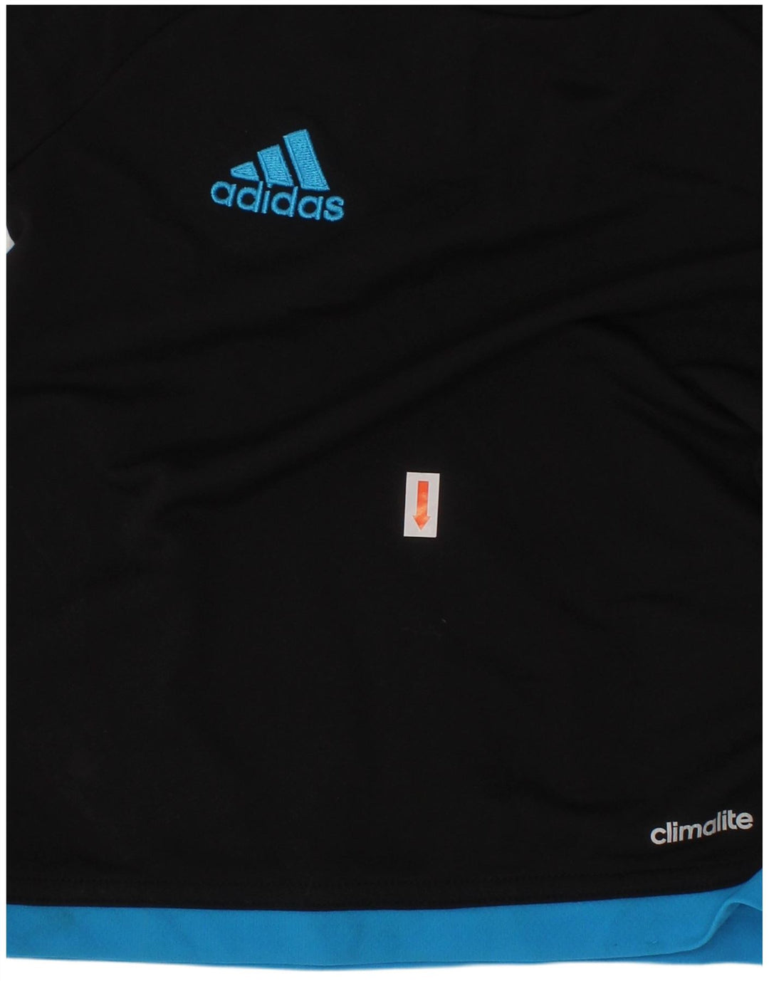 ADIDAS Boys Climalite T-Shirt Top 4-5 år Sort Colourblock Polyester