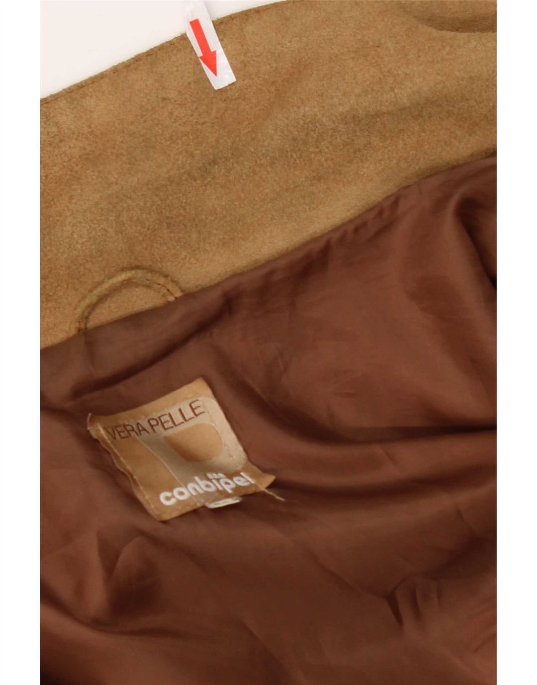 Conbipel Herre Ruskindsjakke IT 56 2XL Beige Læder